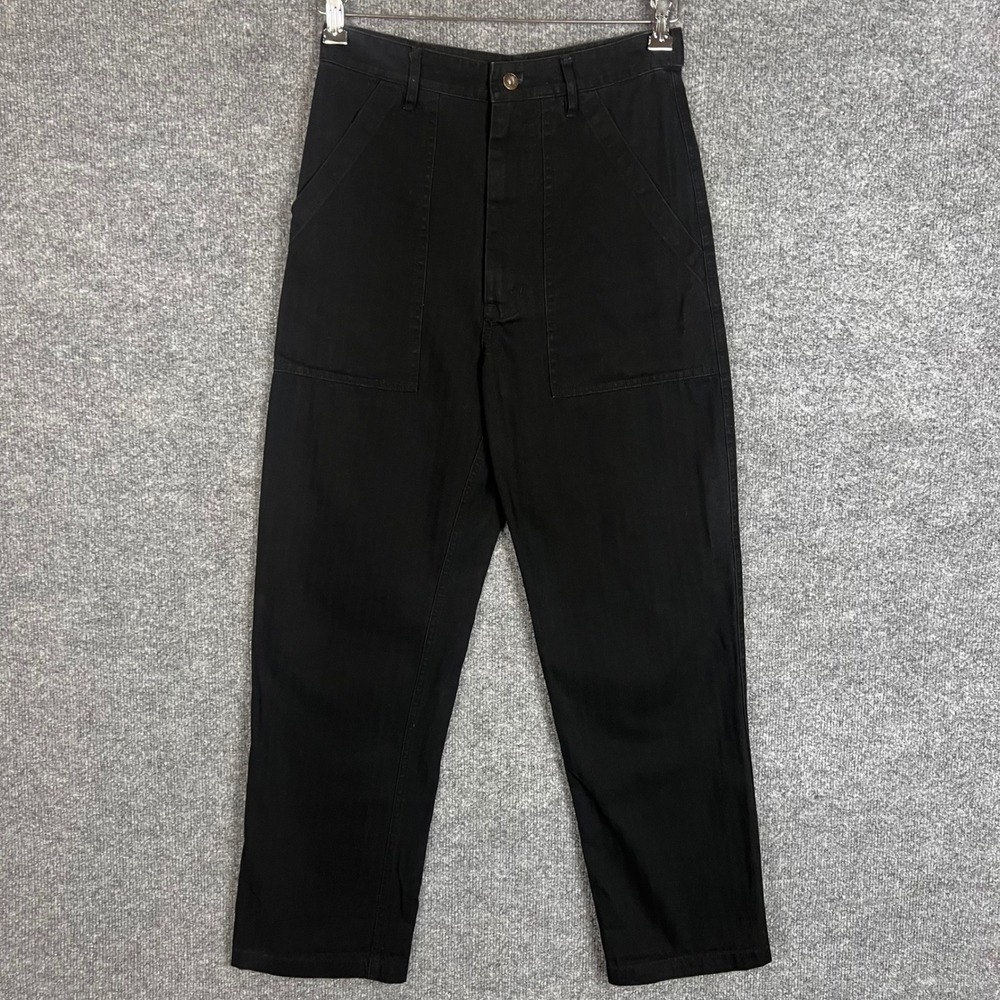 P&Co Service Fatigues Pants Womens 8 Black Excellent HerringboneTwill Utility